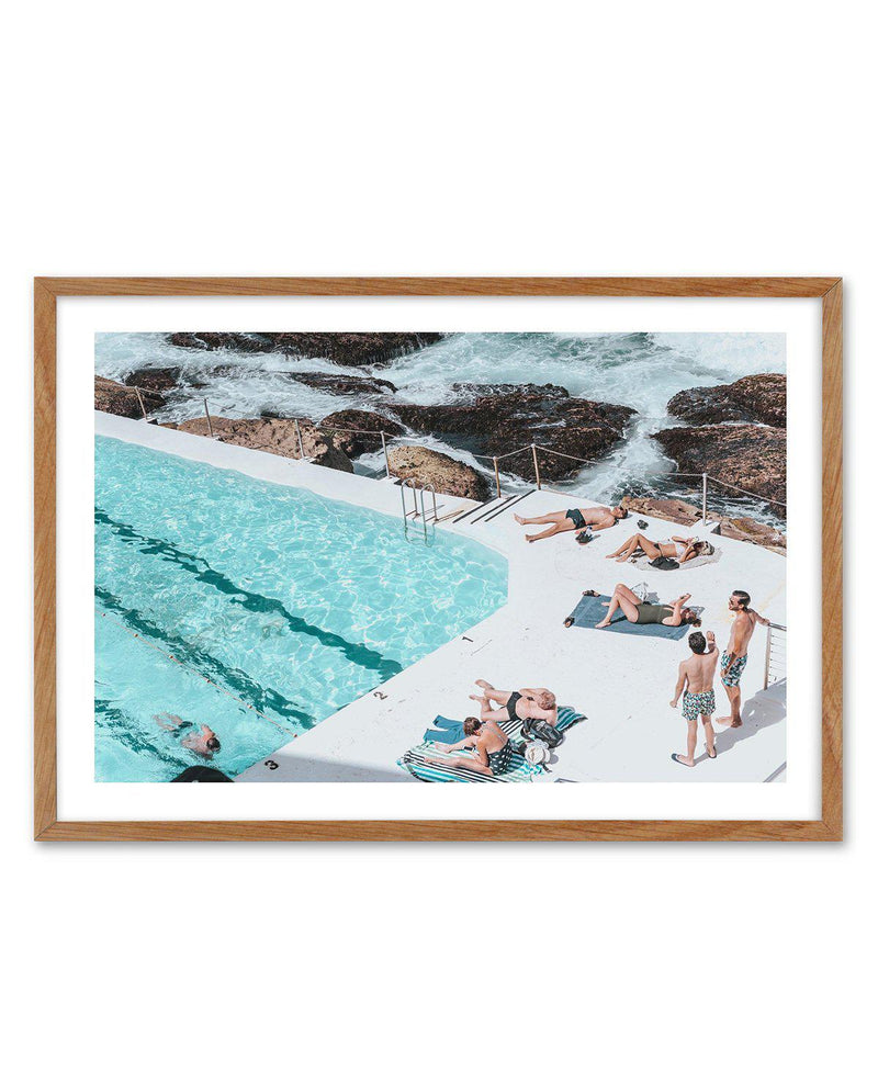 Sunbathers | Bondi Icebergs Art Print-PRINT-Olive et Oriel-Olive et Oriel-50x70 cm | 19.6" x 27.5"-Walnut-With White Border-Buy-Australian-Art-Prints-Online-with-Olive-et-Oriel-Your-Artwork-Specialists-Austrailia-Decorate-With-Coastal-Photo-Wall-Art-Prints-From-Our-Beach-House-Artwork-Collection-Fine-Poster-and-Framed-Artwork