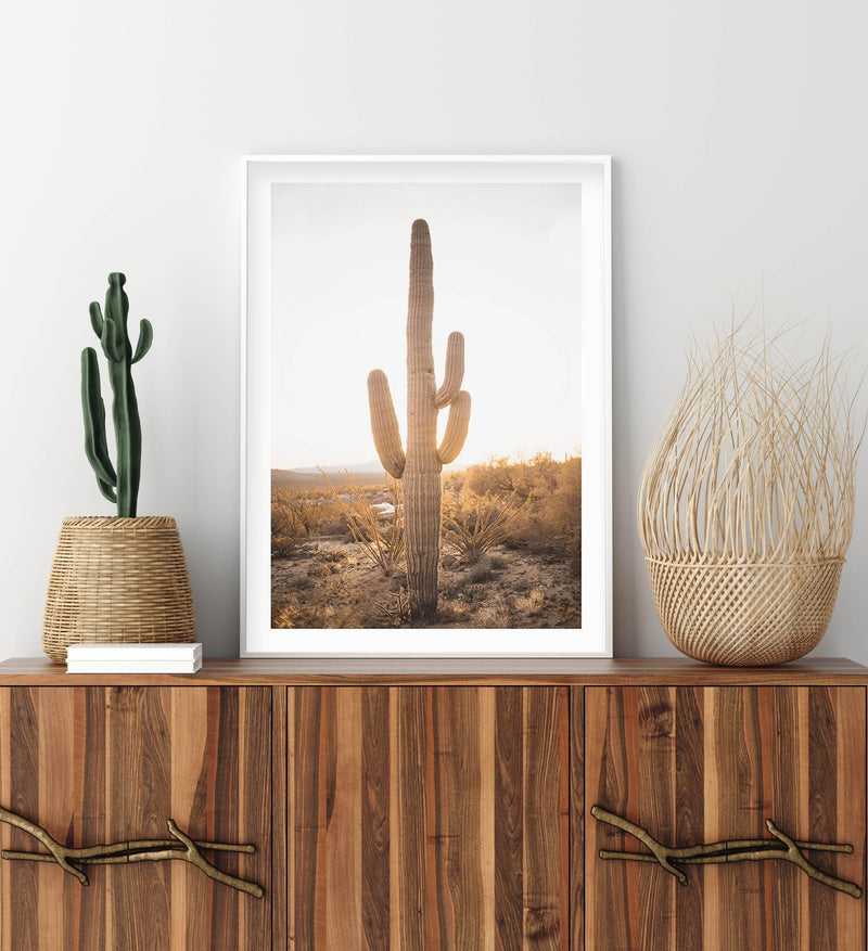 SHOP Sunset Cactus American Country Bohemian Landscape Fine Art Print ...