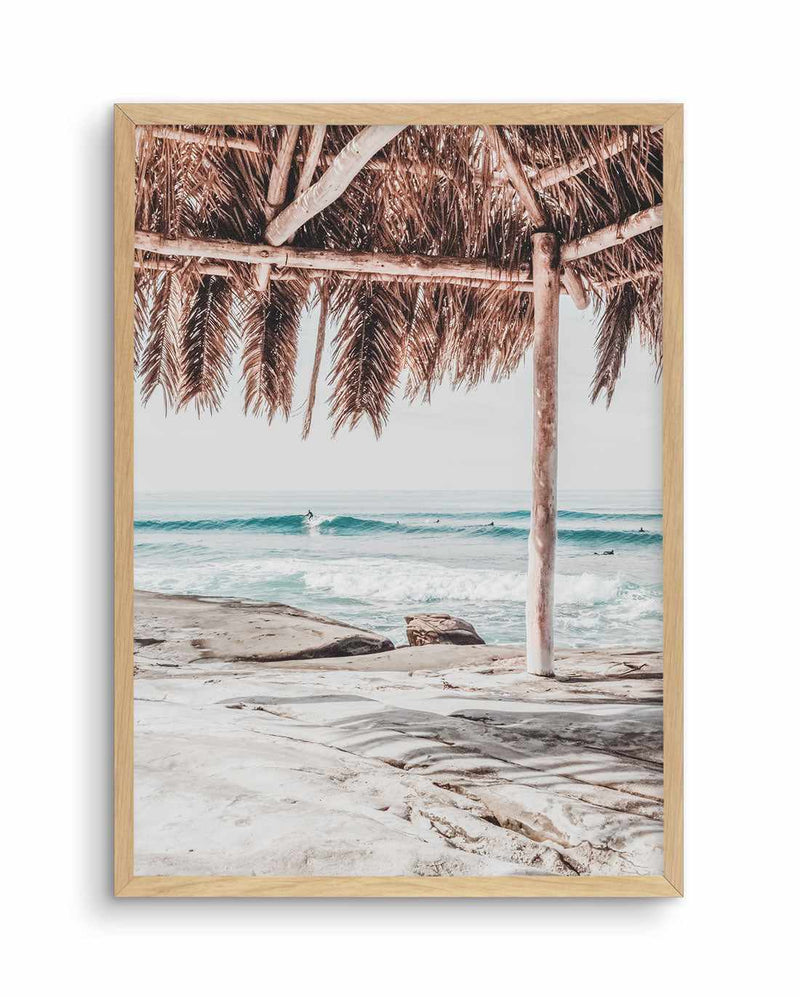Surf Shack Art Print-PRINT-Olive et Oriel-Olive et Oriel-A5 | 5.8" x 8.3" | 14.8 x 21cm-Oak-With White Border-Buy-Australian-Art-Prints-Online-with-Olive-et-Oriel-Your-Artwork-Specialists-Austrailia-Decorate-With-Coastal-Photo-Wall-Art-Prints-From-Our-Beach-House-Artwork-Collection-Fine-Poster-and-Framed-Artwork
