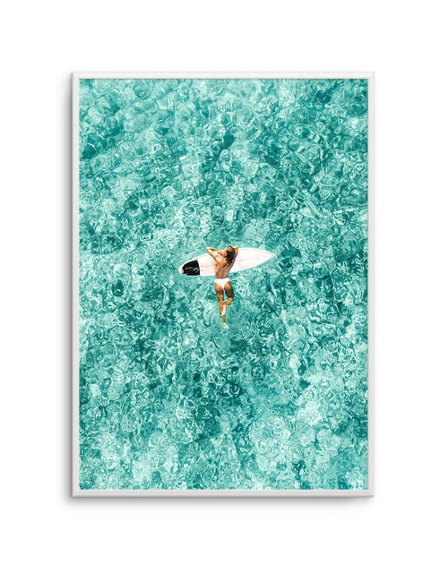 Surfer Girl, Ibiza Art Print-PRINT-Olive et Oriel-Olive et Oriel-A5 | 5.8" x 8.3" | 14.8 x 21cm-Unframed Art Print-With White Border-Buy-Australian-Art-Prints-Online-with-Olive-et-Oriel-Your-Artwork-Specialists-Austrailia-Decorate-With-Coastal-Photo-Wall-Art-Prints-From-Our-Beach-House-Artwork-Collection-Fine-Poster-and-Framed-Artwork