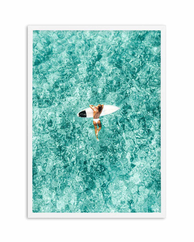 Surfer Girl, Ibiza Art Print-PRINT-Olive et Oriel-Olive et Oriel-A5 | 5.8" x 8.3" | 14.8 x 21cm-White-With White Border-Buy-Australian-Art-Prints-Online-with-Olive-et-Oriel-Your-Artwork-Specialists-Austrailia-Decorate-With-Coastal-Photo-Wall-Art-Prints-From-Our-Beach-House-Artwork-Collection-Fine-Poster-and-Framed-Artwork
