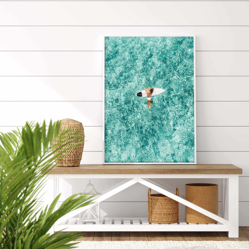 Surfer Girl, Ibiza Art Print-PRINT-Olive et Oriel-Olive et Oriel-Buy-Australian-Art-Prints-Online-with-Olive-et-Oriel-Your-Artwork-Specialists-Austrailia-Decorate-With-Coastal-Photo-Wall-Art-Prints-From-Our-Beach-House-Artwork-Collection-Fine-Poster-and-Framed-Artwork
