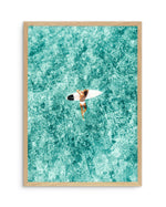 Surfer Girl, Ibiza Art Print-PRINT-Olive et Oriel-Olive et Oriel-A5 | 5.8" x 8.3" | 14.8 x 21cm-Oak-With White Border-Buy-Australian-Art-Prints-Online-with-Olive-et-Oriel-Your-Artwork-Specialists-Austrailia-Decorate-With-Coastal-Photo-Wall-Art-Prints-From-Our-Beach-House-Artwork-Collection-Fine-Poster-and-Framed-Artwork