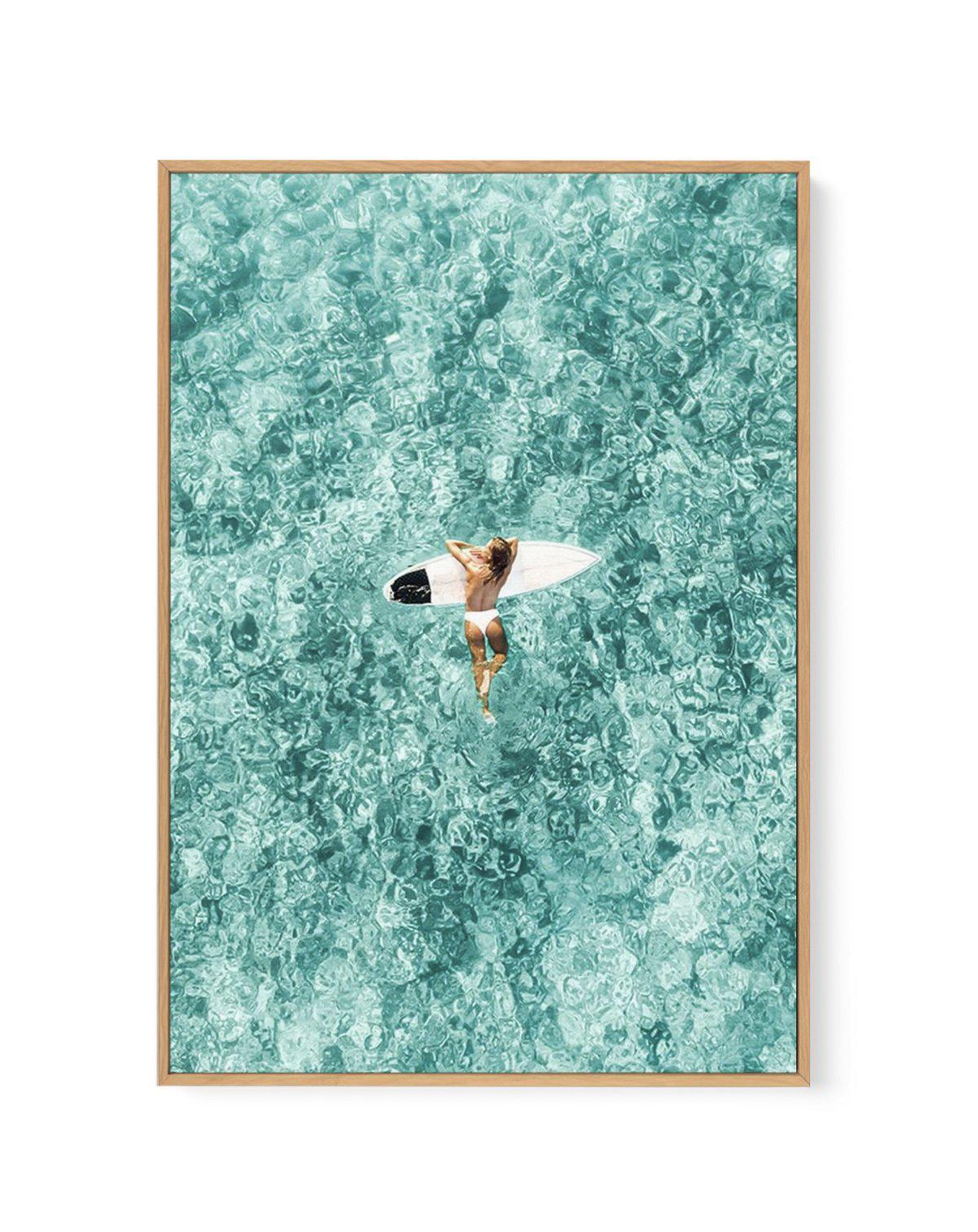 Surfer Girl, Ibiza | Framed Canvas-CANVAS-You can shop wall art online with Olive et Oriel for everything from abstract art to fun kids wall art. Our beautiful modern art prints and canvas art are available from large canvas prints to wall art paintings and our proudly Australian artwork collection offers only the highest quality framed large wall art and canvas art Australia - You can buy fashion photography prints or Hampton print posters and paintings on canvas from Olive et Oriel and have th