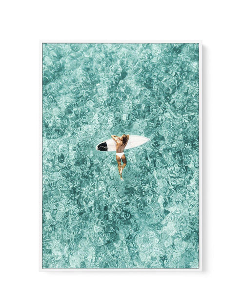 Surfer Girl, Ibiza | Framed Canvas-CANVAS-You can shop wall art online with Olive et Oriel for everything from abstract art to fun kids wall art. Our beautiful modern art prints and canvas art are available from large canvas prints to wall art paintings and our proudly Australian artwork collection offers only the highest quality framed large wall art and canvas art Australia - You can buy fashion photography prints or Hampton print posters and paintings on canvas from Olive et Oriel and have th