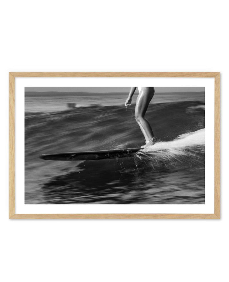 Surfer Girl, Malibu by Mario Stefanelli Art Print-PRINT-Olive et Oriel-Mario Stefanelli-A5 | 5.8" x 8.3" | 14.8 x 21cm-Oak-With White Border-Buy-Australian-Art-Prints-Online-with-Olive-et-Oriel-Your-Artwork-Specialists-Austrailia-Decorate-With-Coastal-Photo-Wall-Art-Prints-From-Our-Beach-House-Artwork-Collection-Fine-Poster-and-Framed-Artwork