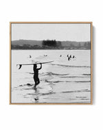 Surfer Girl SQ | Framed Canvas-CANVAS-You can shop wall art online with Olive et Oriel for everything from abstract art to fun kids wall art. Our beautiful modern art prints and canvas art are available from large canvas prints to wall art paintings and our proudly Australian artwork collection offers only the highest quality framed large wall art and canvas art Australia - You can buy fashion photography prints or Hampton print posters and paintings on canvas from Olive et Oriel and have them d