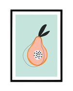 Sweet Little Pear Art Print-PRINT-Olive et Oriel-Olive et Oriel-A5 | 5.8" x 8.3" | 14.8 x 21cm-Black-With White Border-Buy-Australian-Art-Prints-Online-with-Olive-et-Oriel-Your-Artwork-Specialists-Austrailia-Decorate-With-Coastal-Photo-Wall-Art-Prints-From-Our-Beach-House-Artwork-Collection-Fine-Poster-and-Framed-Artwork