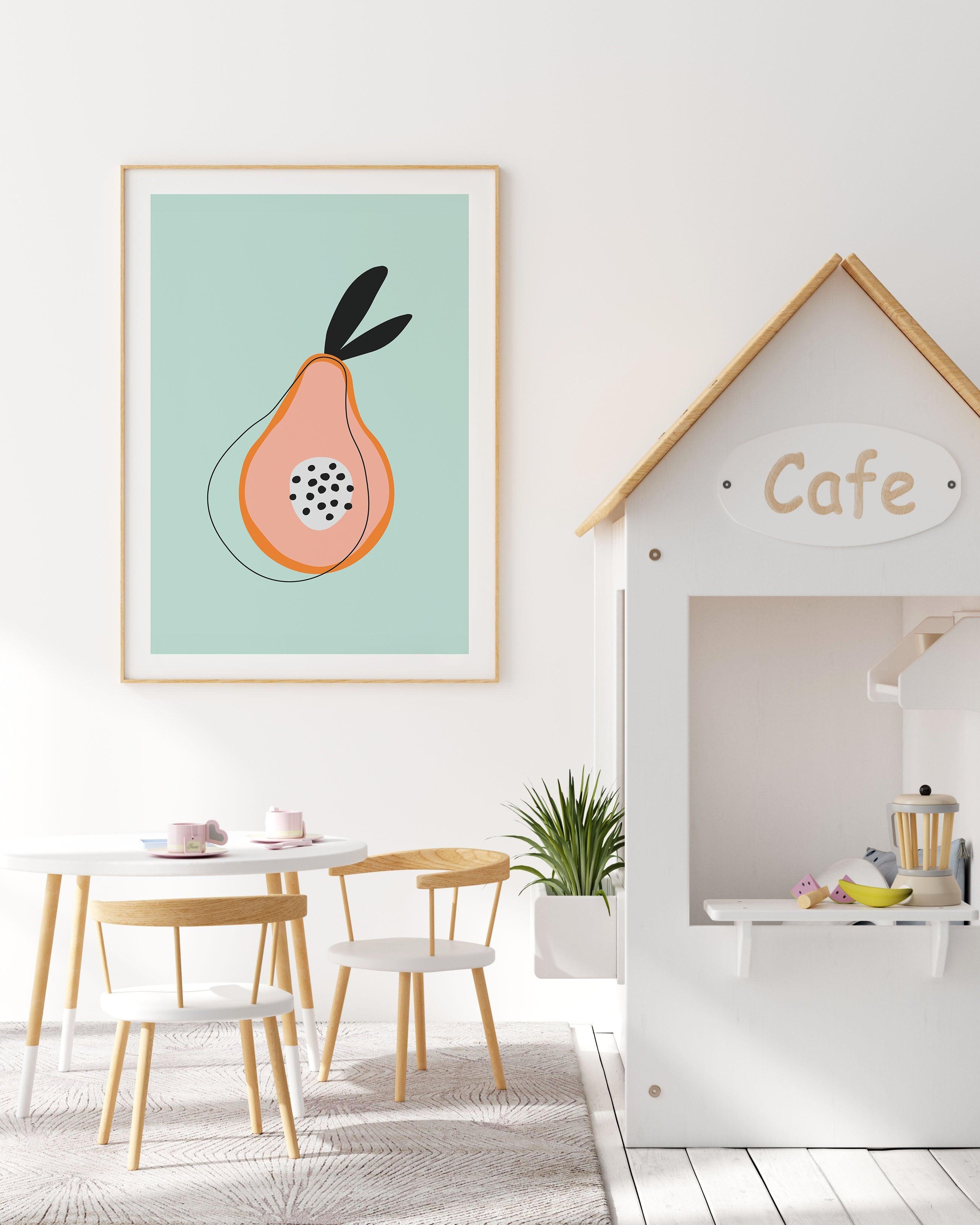 Sweet Little Pear Art Print-PRINT-Olive et Oriel-Olive et Oriel-Buy-Australian-Art-Prints-Online-with-Olive-et-Oriel-Your-Artwork-Specialists-Austrailia-Decorate-With-Coastal-Photo-Wall-Art-Prints-From-Our-Beach-House-Artwork-Collection-Fine-Poster-and-Framed-Artwork