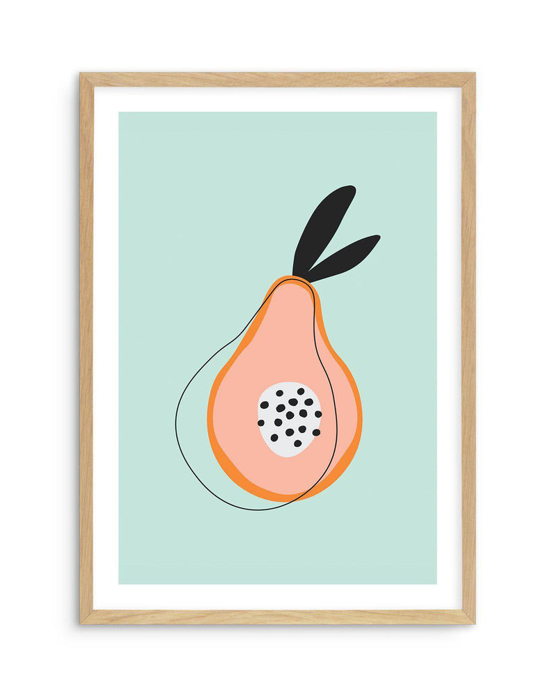 Sweet Little Pear Art Print-PRINT-Olive et Oriel-Olive et Oriel-A5 | 5.8" x 8.3" | 14.8 x 21cm-Oak-With White Border-Buy-Australian-Art-Prints-Online-with-Olive-et-Oriel-Your-Artwork-Specialists-Austrailia-Decorate-With-Coastal-Photo-Wall-Art-Prints-From-Our-Beach-House-Artwork-Collection-Fine-Poster-and-Framed-Artwork