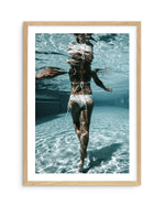 Swim Art Print-PRINT-Olive et Oriel-Olive et Oriel-A5 | 5.8" x 8.3" | 14.8 x 21cm-Oak-With White Border-Buy-Australian-Art-Prints-Online-with-Olive-et-Oriel-Your-Artwork-Specialists-Austrailia-Decorate-With-Coastal-Photo-Wall-Art-Prints-From-Our-Beach-House-Artwork-Collection-Fine-Poster-and-Framed-Artwork