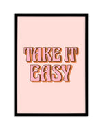 Take It Easy Art Print-PRINT-Olive et Oriel-Olive et Oriel-A5 | 5.8" x 8.3" | 14.8 x 21cm-Black-With White Border-Buy-Australian-Art-Prints-Online-with-Olive-et-Oriel-Your-Artwork-Specialists-Austrailia-Decorate-With-Coastal-Photo-Wall-Art-Prints-From-Our-Beach-House-Artwork-Collection-Fine-Poster-and-Framed-Artwork