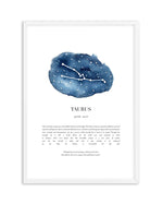 Taurus | Watercolour Zodiac Art Print-PRINT-Olive et Oriel-Olive et Oriel-A5 | 5.8" x 8.3" | 14.8 x 21cm-White-With White Border-Buy-Australian-Art-Prints-Online-with-Olive-et-Oriel-Your-Artwork-Specialists-Austrailia-Decorate-With-Coastal-Photo-Wall-Art-Prints-From-Our-Beach-House-Artwork-Collection-Fine-Poster-and-Framed-Artwork
