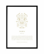 Taurus | Celestial Zodiac Art Print-PRINT-Olive et Oriel-Olive et Oriel-A4 | 8.3" x 11.7" | 21 x 29.7cm-Black-With White Border-Buy-Australian-Art-Prints-Online-with-Olive-et-Oriel-Your-Artwork-Specialists-Austrailia-Decorate-With-Coastal-Photo-Wall-Art-Prints-From-Our-Beach-House-Artwork-Collection-Fine-Poster-and-Framed-Artwork