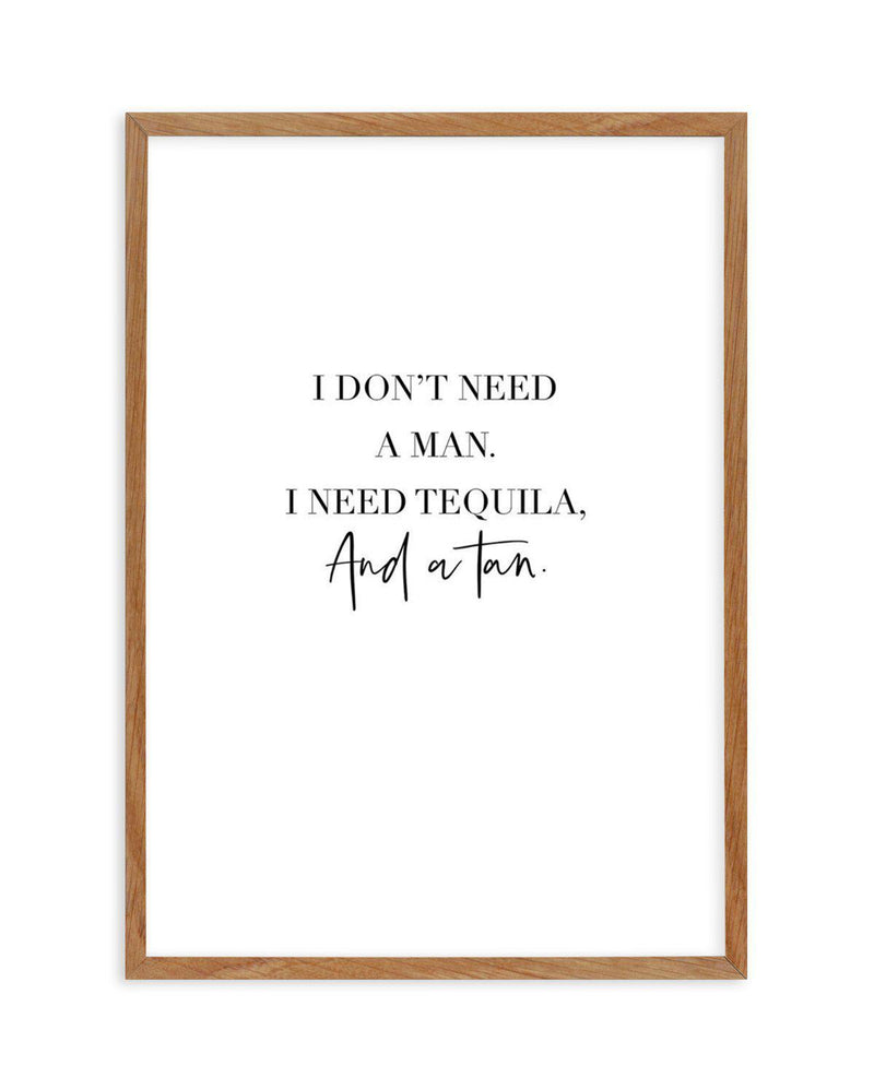 Tequila & A Tan | Customise Me! Art Print-PRINT-Olive et Oriel-Olive et Oriel-50x70 cm | 19.6" x 27.5"-Walnut-With White Border-Buy-Australian-Art-Prints-Online-with-Olive-et-Oriel-Your-Artwork-Specialists-Austrailia-Decorate-With-Coastal-Photo-Wall-Art-Prints-From-Our-Beach-House-Artwork-Collection-Fine-Poster-and-Framed-Artwork