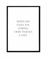 Tequila & Salt Art Print-PRINT-Olive et Oriel-Olive et Oriel-A3 | 11.7" x 16.5" | 29.7 x 42 cm-Black-With White Border-Buy-Australian-Art-Prints-Online-with-Olive-et-Oriel-Your-Artwork-Specialists-Austrailia-Decorate-With-Coastal-Photo-Wall-Art-Prints-From-Our-Beach-House-Artwork-Collection-Fine-Poster-and-Framed-Artwork
