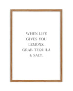 Tequila & Salt Art Print-PRINT-Olive et Oriel-Olive et Oriel-50x70 cm | 19.6" x 27.5"-Walnut-With White Border-Buy-Australian-Art-Prints-Online-with-Olive-et-Oriel-Your-Artwork-Specialists-Austrailia-Decorate-With-Coastal-Photo-Wall-Art-Prints-From-Our-Beach-House-Artwork-Collection-Fine-Poster-and-Framed-Artwork