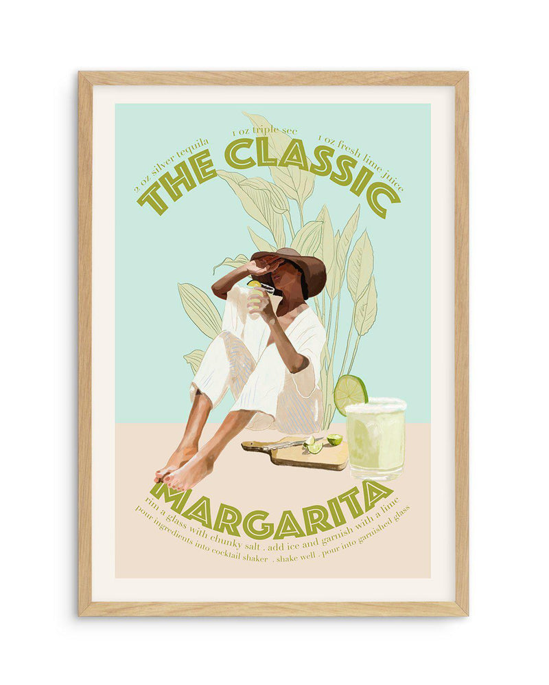The Classic Margarita By Jenny Liz Rome Art Print-PRINT-Olive et Oriel-Olive et Oriel-A5 | 5.8" x 8.3" | 14.8 x 21cm-Oak-With White Border-Buy-Australian-Art-Prints-Online-with-Olive-et-Oriel-Your-Artwork-Specialists-Austrailia-Decorate-With-Coastal-Photo-Wall-Art-Prints-From-Our-Beach-House-Artwork-Collection-Fine-Poster-and-Framed-Artwork