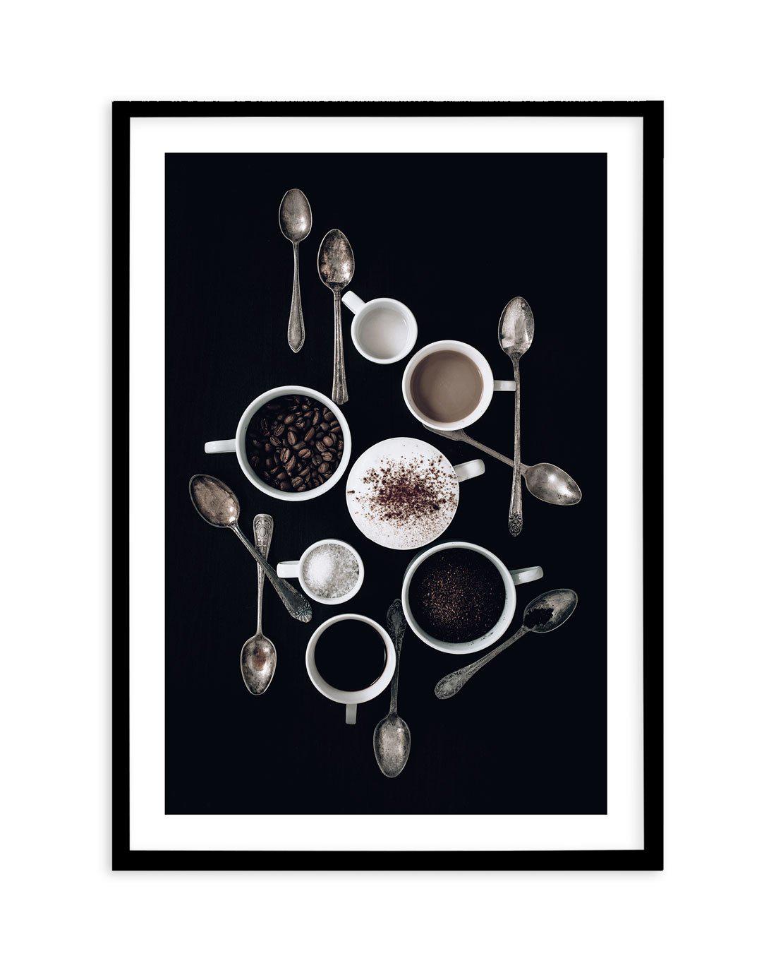 The Coffee Shot Art Print-PRINT-Olive et Oriel-Olive et Oriel-A5 | 5.8" x 8.3" | 14.8 x 21cm-Black-With White Border-Buy-Australian-Art-Prints-Online-with-Olive-et-Oriel-Your-Artwork-Specialists-Austrailia-Decorate-With-Coastal-Photo-Wall-Art-Prints-From-Our-Beach-House-Artwork-Collection-Fine-Poster-and-Framed-Artwork