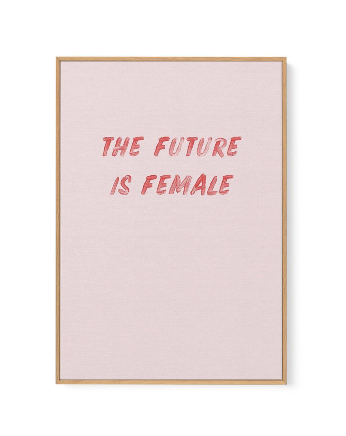 The Future Is Female | Framed Canvas-CANVAS-You can shop wall art online with Olive et Oriel for everything from abstract art to fun kids wall art. Our beautiful modern art prints and canvas art are available from large canvas prints to wall art paintings and our proudly Australian artwork collection offers only the highest quality framed large wall art and canvas art Australia - You can buy fashion photography prints or Hampton print posters and paintings on canvas from Olive et Oriel and have 