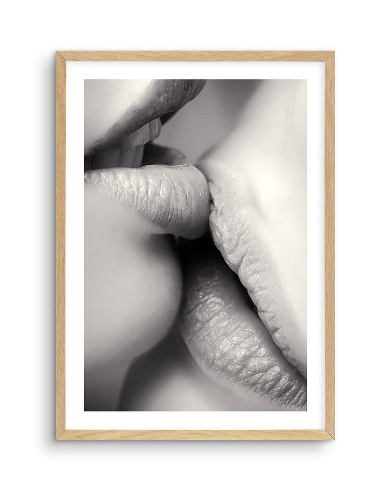 The Kiss Art Print-PRINT-Olive et Oriel-Olive et Oriel-A5 | 5.8" x 8.3" | 14.8 x 21cm-Oak-With White Border-Buy-Australian-Art-Prints-Online-with-Olive-et-Oriel-Your-Artwork-Specialists-Austrailia-Decorate-With-Coastal-Photo-Wall-Art-Prints-From-Our-Beach-House-Artwork-Collection-Fine-Poster-and-Framed-Artwork