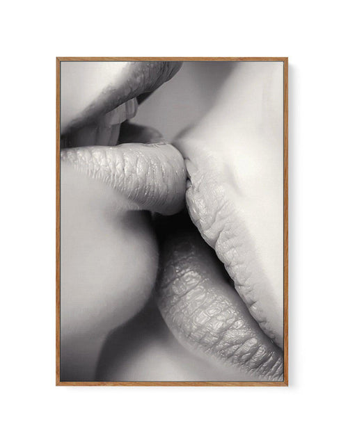 The Kiss | Framed Canvas-CANVAS-You can shop wall art online with Olive et Oriel for everything from abstract art to fun kids wall art. Our beautiful modern art prints and canvas art are available from large canvas prints to wall art paintings and our proudly Australian artwork collection offers only the highest quality framed large wall art and canvas art Australia - You can buy fashion photography prints or Hampton print posters and paintings on canvas from Olive et Oriel and have them deliver