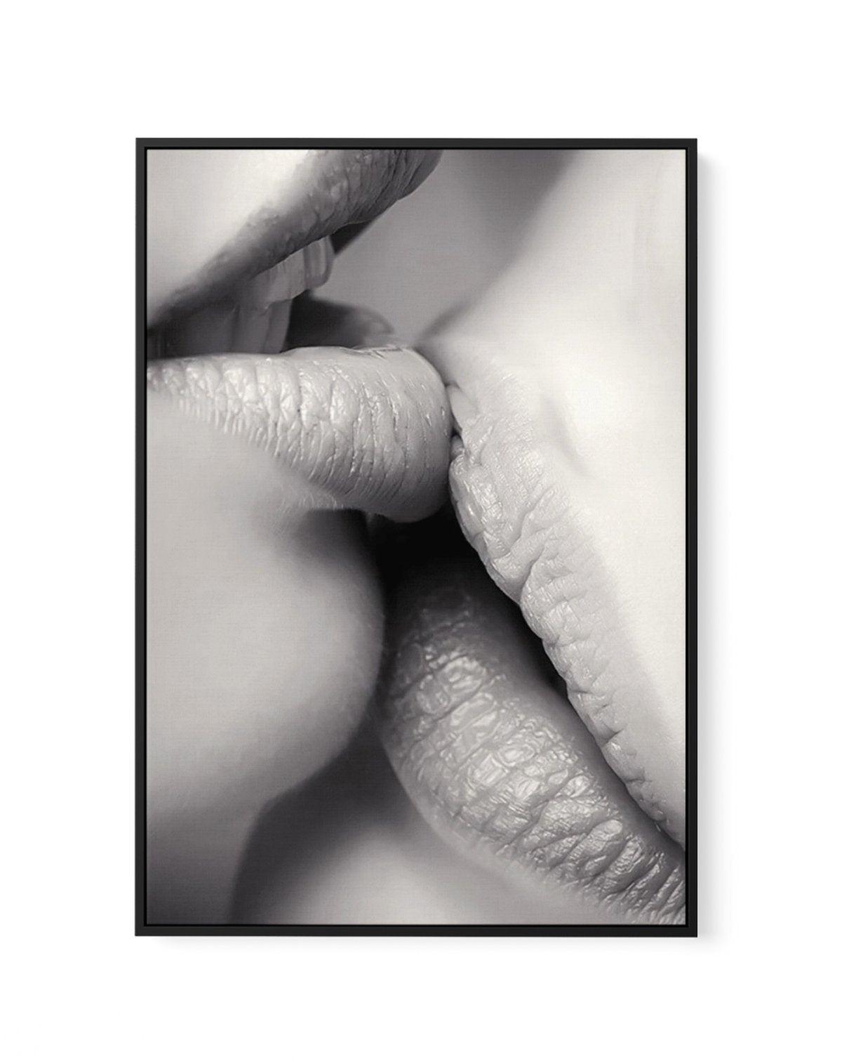 The Kiss | Framed Canvas-CANVAS-You can shop wall art online with Olive et Oriel for everything from abstract art to fun kids wall art. Our beautiful modern art prints and canvas art are available from large canvas prints to wall art paintings and our proudly Australian artwork collection offers only the highest quality framed large wall art and canvas art Australia - You can buy fashion photography prints or Hampton print posters and paintings on canvas from Olive et Oriel and have them deliver