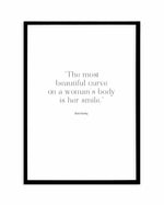 The Most Beautiful Curve Art Print-PRINT-Olive et Oriel-Olive et Oriel-A5 | 5.8" x 8.3" | 14.8 x 21cm-Black-With White Border-Buy-Australian-Art-Prints-Online-with-Olive-et-Oriel-Your-Artwork-Specialists-Austrailia-Decorate-With-Coastal-Photo-Wall-Art-Prints-From-Our-Beach-House-Artwork-Collection-Fine-Poster-and-Framed-Artwork