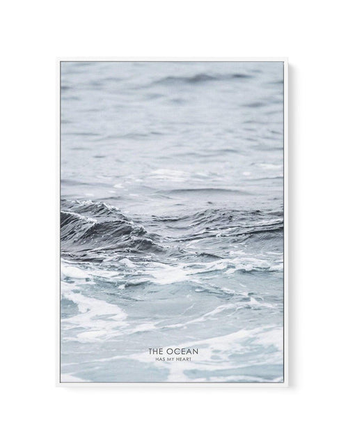The Ocean Has My Heart | Framed Canvas-CANVAS-You can shop wall art online with Olive et Oriel for everything from abstract art to fun kids wall art. Our beautiful modern art prints and canvas art are available from large canvas prints to wall art paintings and our proudly Australian artwork collection offers only the highest quality framed large wall art and canvas art Australia - You can buy fashion photography prints or Hampton print posters and paintings on canvas from Olive et Oriel and hav