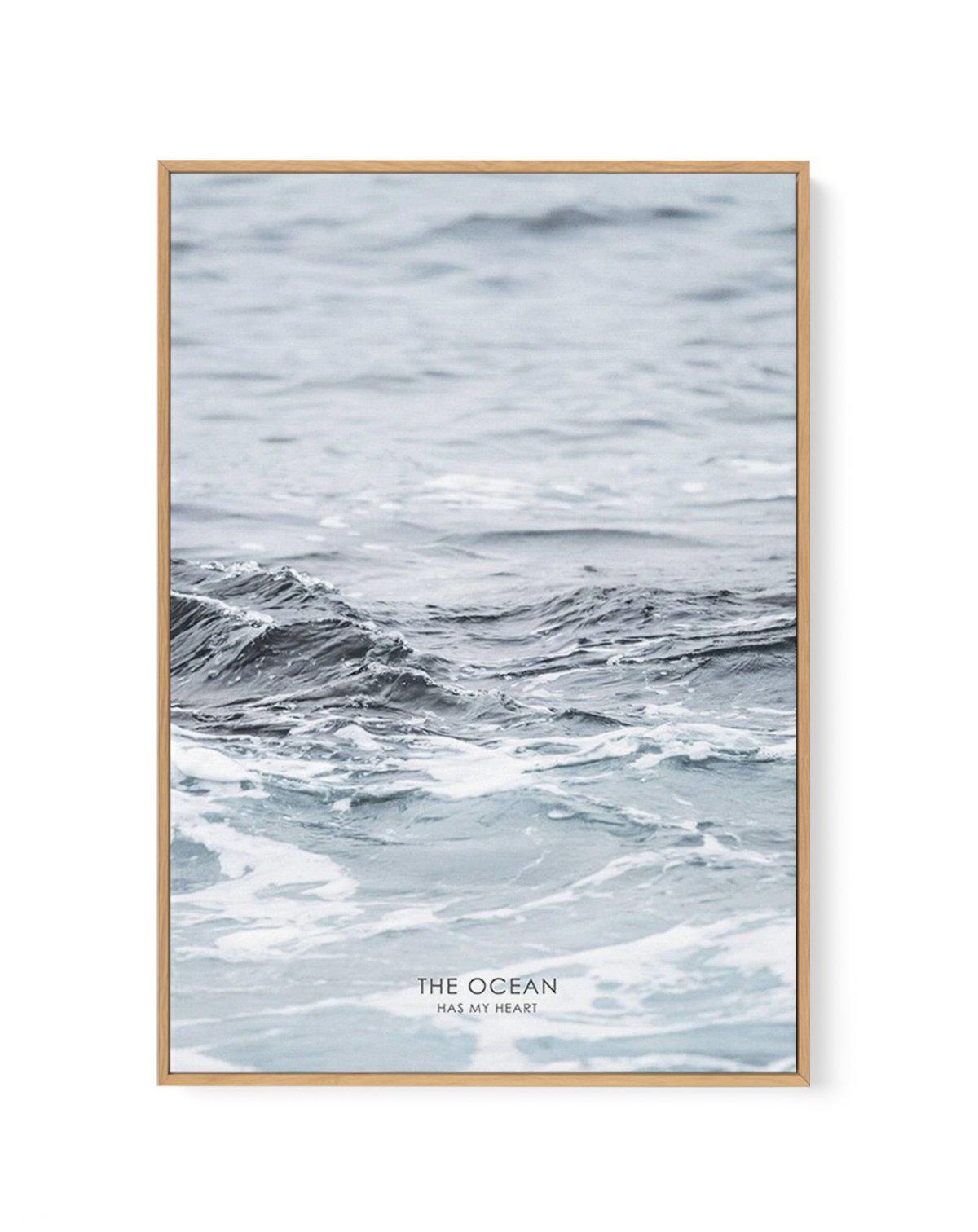 The Ocean Has My Heart | Framed Canvas-CANVAS-You can shop wall art online with Olive et Oriel for everything from abstract art to fun kids wall art. Our beautiful modern art prints and canvas art are available from large canvas prints to wall art paintings and our proudly Australian artwork collection offers only the highest quality framed large wall art and canvas art Australia - You can buy fashion photography prints or Hampton print posters and paintings on canvas from Olive et Oriel and hav