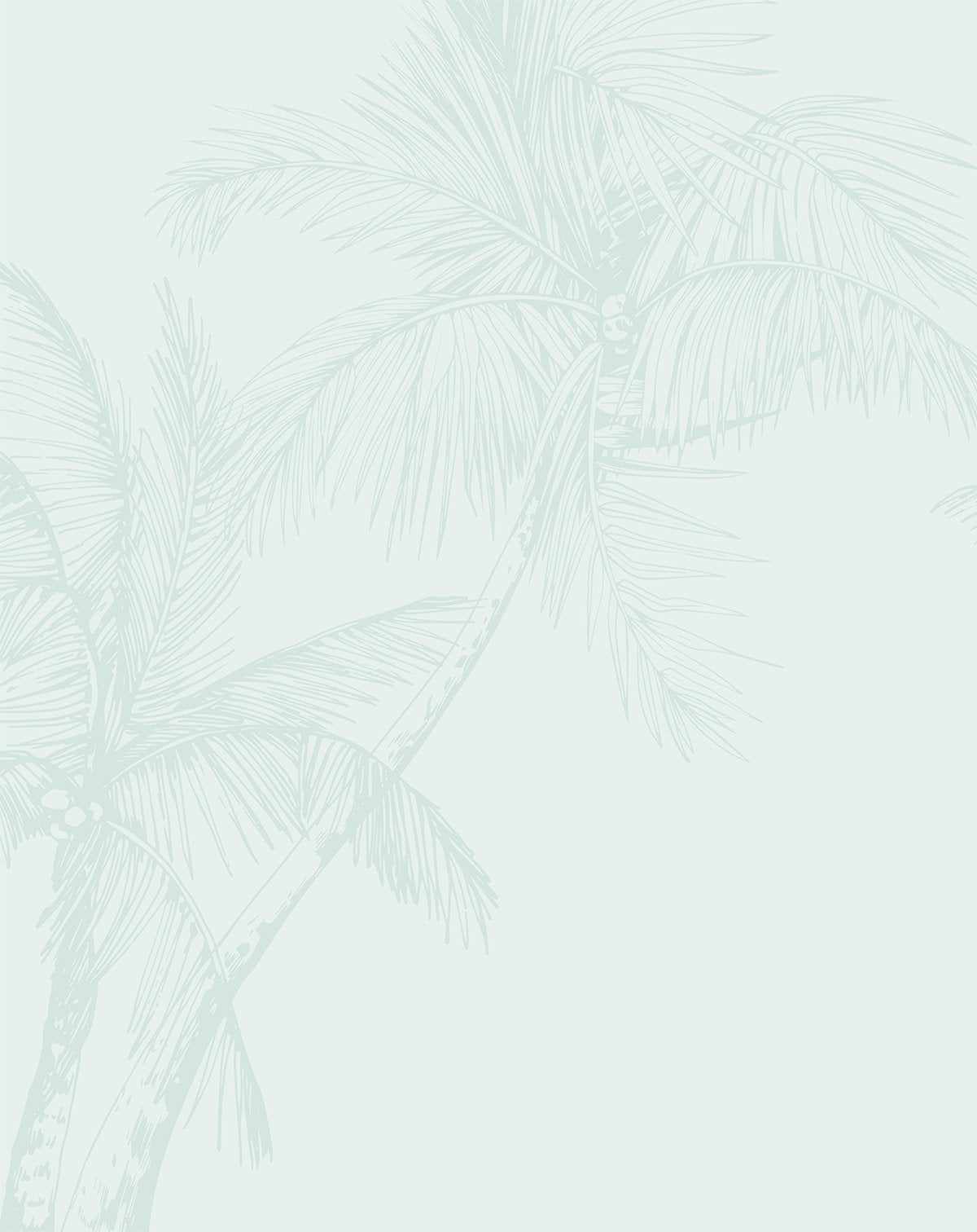 The Palms Wallpaper in Seafoam - Olive et Oriel