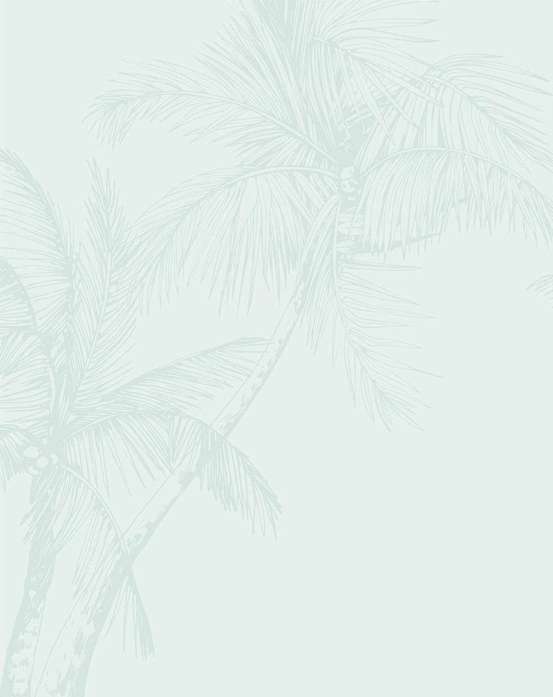 The Palms Wallpaper in Seafoam - Olive et Oriel