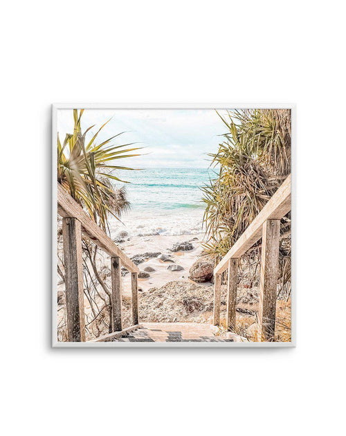 The View, Wategos SQ Art Print-PRINT-Olive et Oriel-Olive et Oriel-Buy-Australian-Art-Prints-Online-with-Olive-et-Oriel-Your-Artwork-Specialists-Austrailia-Decorate-With-Coastal-Photo-Wall-Art-Prints-From-Our-Beach-House-Artwork-Collection-Fine-Poster-and-Framed-Artwork