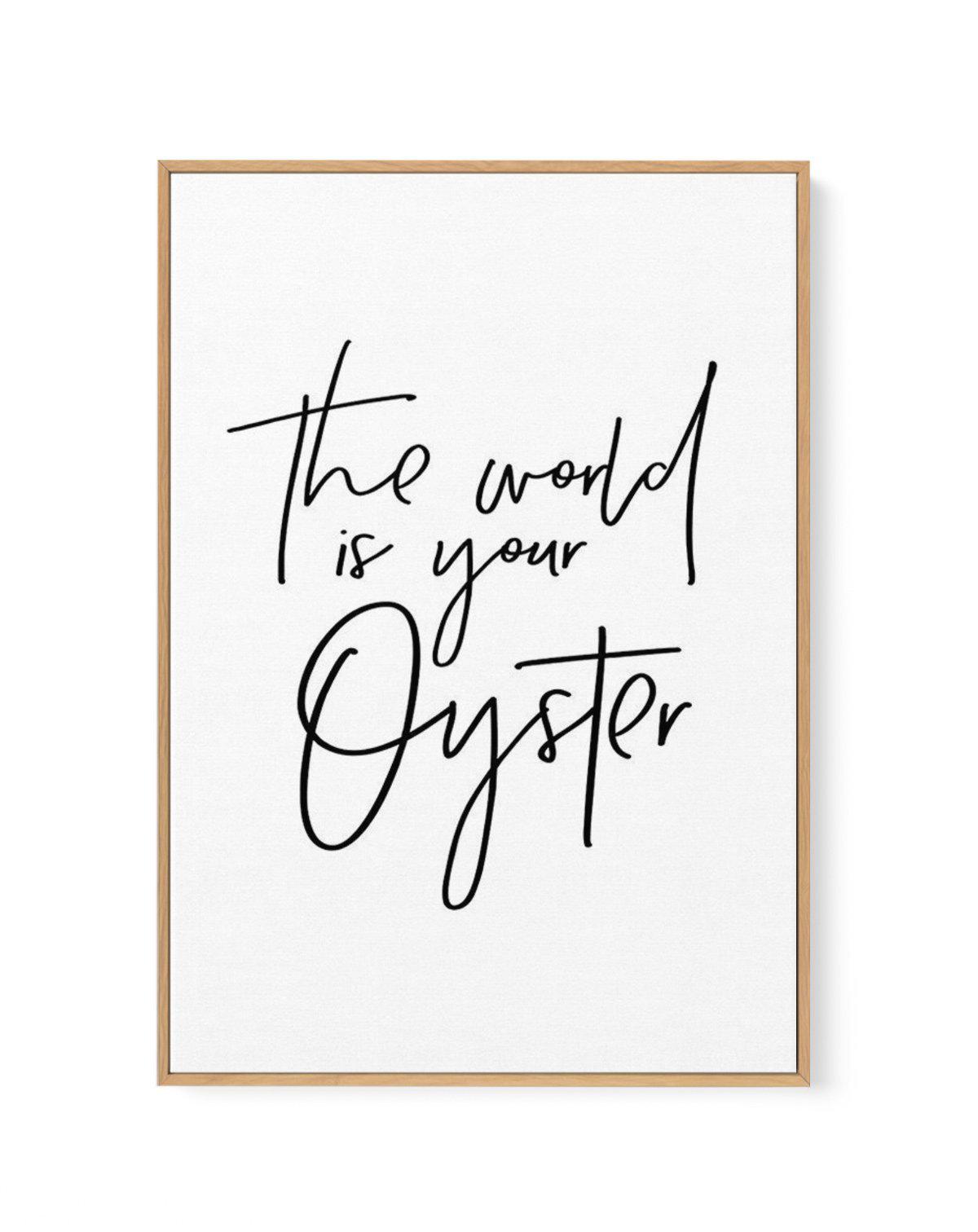 The World Is Your Oyster | Framed Canvas-CANVAS-You can shop wall art online with Olive et Oriel for everything from abstract art to fun kids wall art. Our beautiful modern art prints and canvas art are available from large canvas prints to wall art paintings and our proudly Australian artwork collection offers only the highest quality framed large wall art and canvas art Australia - You can buy fashion photography prints or Hampton print posters and paintings on canvas from Olive et Oriel and h