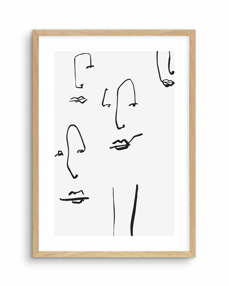 Their Faces I Art Print-PRINT-Olive et Oriel-Olive et Oriel-A4 | 8.3" x 11.7" | 21 x 29.7cm-Oak-With White Border-Buy-Australian-Art-Prints-Online-with-Olive-et-Oriel-Your-Artwork-Specialists-Austrailia-Decorate-With-Coastal-Photo-Wall-Art-Prints-From-Our-Beach-House-Artwork-Collection-Fine-Poster-and-Framed-Artwork