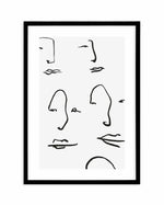 Their Faces II Art Print-PRINT-Olive et Oriel-Olive et Oriel-A4 | 8.3" x 11.7" | 21 x 29.7cm-Black-With White Border-Buy-Australian-Art-Prints-Online-with-Olive-et-Oriel-Your-Artwork-Specialists-Austrailia-Decorate-With-Coastal-Photo-Wall-Art-Prints-From-Our-Beach-House-Artwork-Collection-Fine-Poster-and-Framed-Artwork
