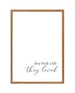 They Built A Life They Loved Art Print-PRINT-Olive et Oriel-Olive et Oriel-50x70 cm | 19.6" x 27.5"-Walnut-With White Border-Buy-Australian-Art-Prints-Online-with-Olive-et-Oriel-Your-Artwork-Specialists-Austrailia-Decorate-With-Coastal-Photo-Wall-Art-Prints-From-Our-Beach-House-Artwork-Collection-Fine-Poster-and-Framed-Artwork