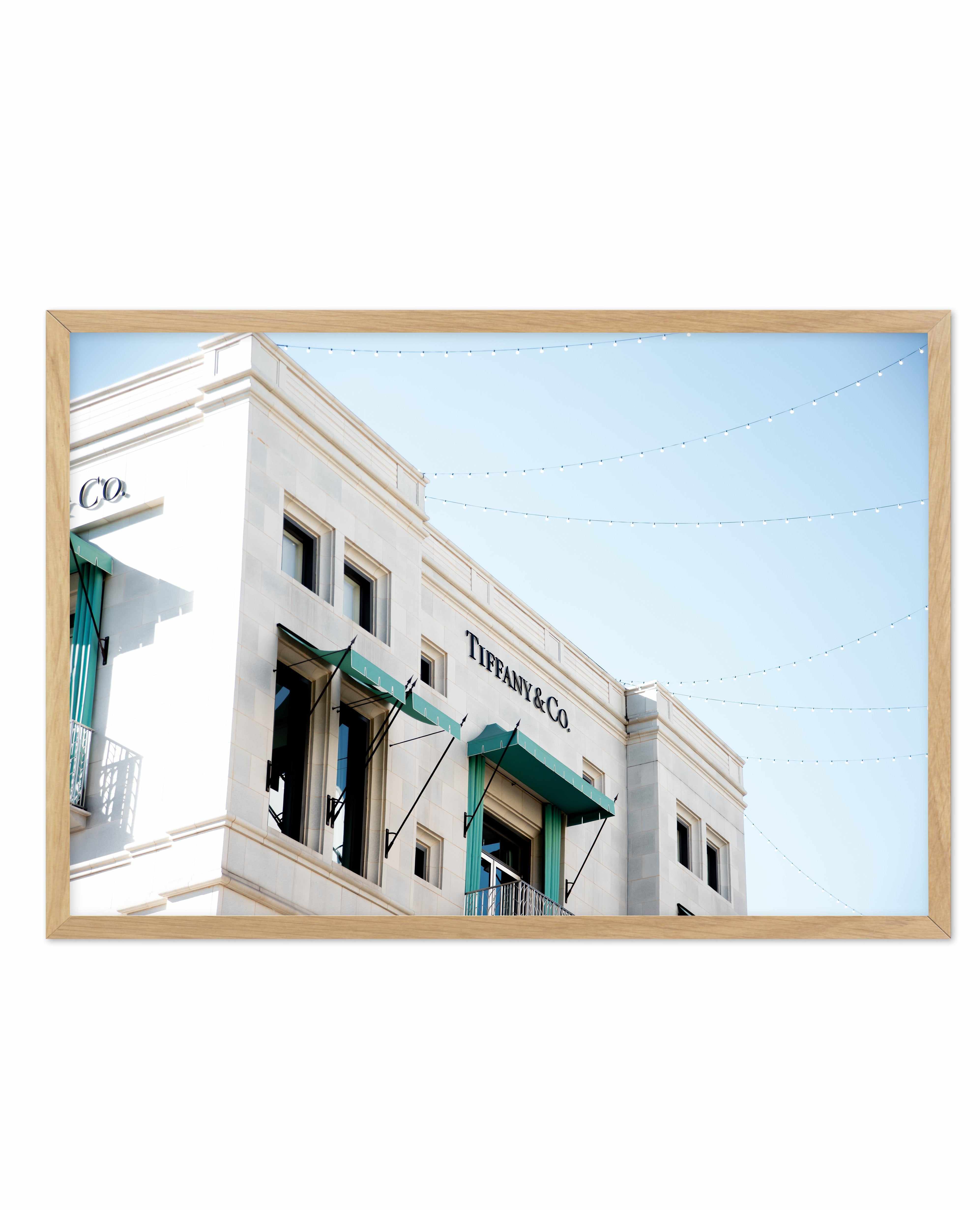 Tiffany & Co | Rodeo Drive | LS Art Print-PRINT-Olive et Oriel-Olive et Oriel-A4 | 8.3" x 11.7" | 21 x 29.7cm-Oak-With White Border-Buy-Australian-Art-Prints-Online-with-Olive-et-Oriel-Your-Artwork-Specialists-Austrailia-Decorate-With-Coastal-Photo-Wall-Art-Prints-From-Our-Beach-House-Artwork-Collection-Fine-Poster-and-Framed-Artwork