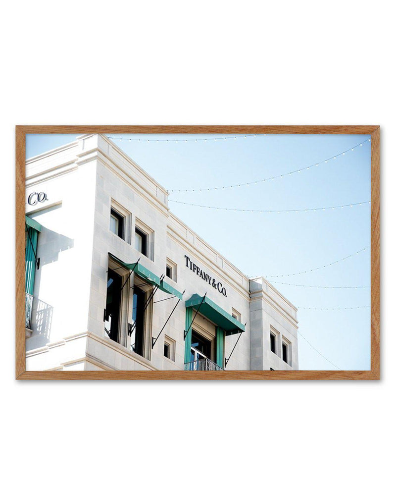 Tiffany & Co | Rodeo Drive | LS Art Print-PRINT-Olive et Oriel-Olive et Oriel-50x70 cm | 19.6" x 27.5"-Walnut-With White Border-Buy-Australian-Art-Prints-Online-with-Olive-et-Oriel-Your-Artwork-Specialists-Austrailia-Decorate-With-Coastal-Photo-Wall-Art-Prints-From-Our-Beach-House-Artwork-Collection-Fine-Poster-and-Framed-Artwork