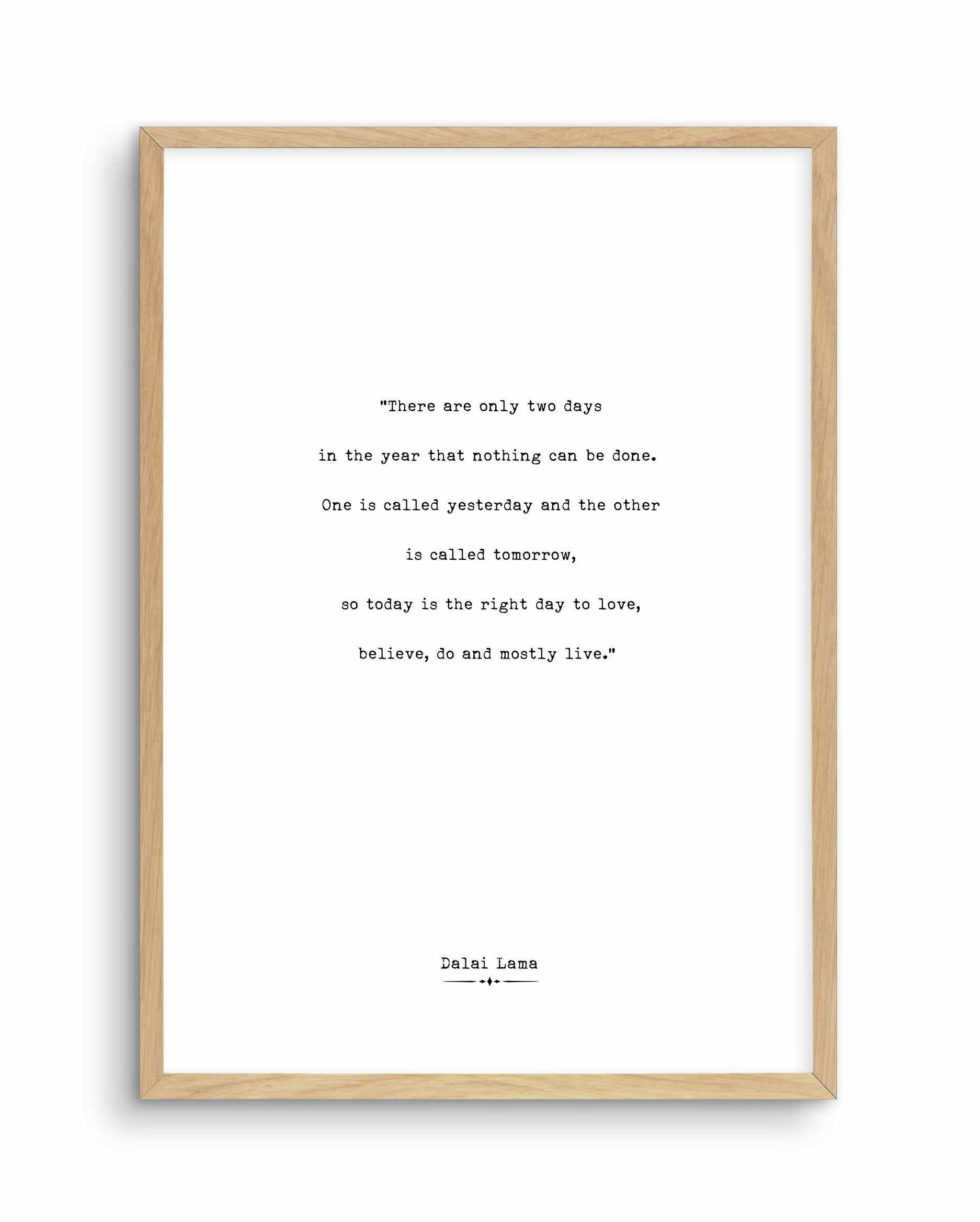 Today Is The Right Day Art Print-PRINT-Olive et Oriel-Olive et Oriel-A4 | 8.3" x 11.7" | 21 x 29.7cm-Oak-With White Border-Buy-Australian-Art-Prints-Online-with-Olive-et-Oriel-Your-Artwork-Specialists-Austrailia-Decorate-With-Coastal-Photo-Wall-Art-Prints-From-Our-Beach-House-Artwork-Collection-Fine-Poster-and-Framed-Artwork