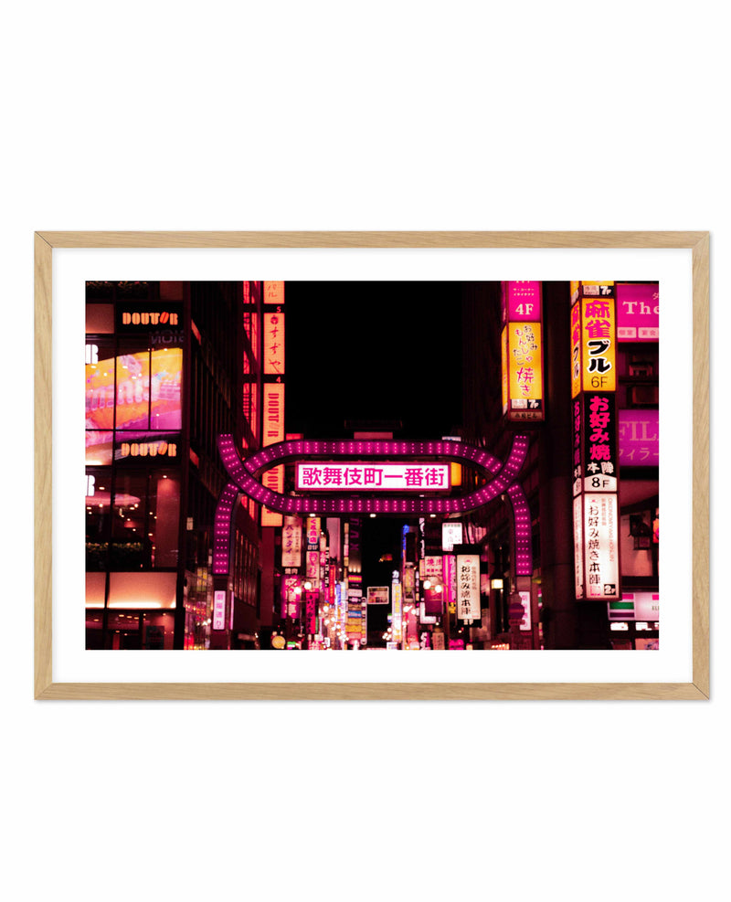 Tokyo Red Light District I Art Print-PRINT-Olive et Oriel-Olive et Oriel-A4 | 8.3" x 11.7" | 21 x 29.7cm-Oak-With White Border-Buy-Australian-Art-Prints-Online-with-Olive-et-Oriel-Your-Artwork-Specialists-Austrailia-Decorate-With-Coastal-Photo-Wall-Art-Prints-From-Our-Beach-House-Artwork-Collection-Fine-Poster-and-Framed-Artwork