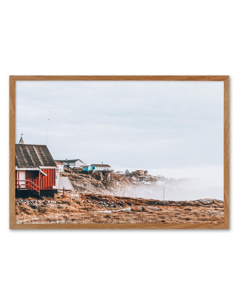 Town By The Sea Art Print-PRINT-Olive et Oriel-Olive et Oriel-50x70 cm | 19.6" x 27.5"-Walnut-With White Border-Buy-Australian-Art-Prints-Online-with-Olive-et-Oriel-Your-Artwork-Specialists-Austrailia-Decorate-With-Coastal-Photo-Wall-Art-Prints-From-Our-Beach-House-Artwork-Collection-Fine-Poster-and-Framed-Artwork
