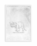 Triceratops PT | Dinosaur Collection Art Print-PRINT-Olive et Oriel-Olive et Oriel-A5 | 5.8" x 8.3" | 14.8 x 21cm-White-With White Border-Buy-Australian-Art-Prints-Online-with-Olive-et-Oriel-Your-Artwork-Specialists-Austrailia-Decorate-With-Coastal-Photo-Wall-Art-Prints-From-Our-Beach-House-Artwork-Collection-Fine-Poster-and-Framed-Artwork