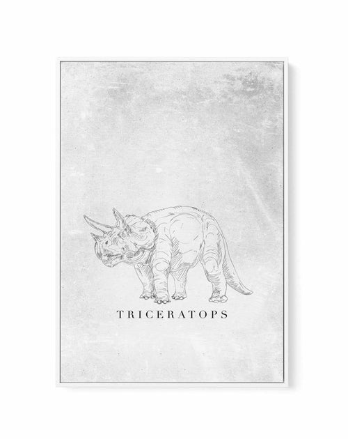 Triceratops PT | Dinosaur Collection | Framed Canvas-CANVAS-You can shop wall art online with Olive et Oriel for everything from abstract art to fun kids wall art. Our beautiful modern art prints and canvas art are available from large canvas prints to wall art paintings and our proudly Australian artwork collection offers only the highest quality framed large wall art and canvas art Australia - You can buy fashion photography prints or Hampton print posters and paintings on canvas from Olive et