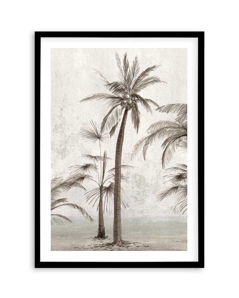 Tropic Palm II Art Print-PRINT-Olive et Oriel-PI Creative-A5 | 5.8" x 8.3" | 14.8 x 21cm-Black-With White Border-Buy-Australian-Art-Prints-Online-with-Olive-et-Oriel-Your-Artwork-Specialists-Austrailia-Decorate-With-Coastal-Photo-Wall-Art-Prints-From-Our-Beach-House-Artwork-Collection-Fine-Poster-and-Framed-Artwork