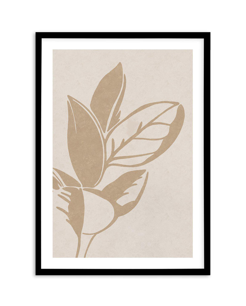Tropic Palm in Beige Art Print-PRINT-Olive et Oriel-Olive et Oriel-A5 | 5.8" x 8.3" | 14.8 x 21cm-Black-With White Border-Buy-Australian-Art-Prints-Online-with-Olive-et-Oriel-Your-Artwork-Specialists-Austrailia-Decorate-With-Coastal-Photo-Wall-Art-Prints-From-Our-Beach-House-Artwork-Collection-Fine-Poster-and-Framed-Artwork