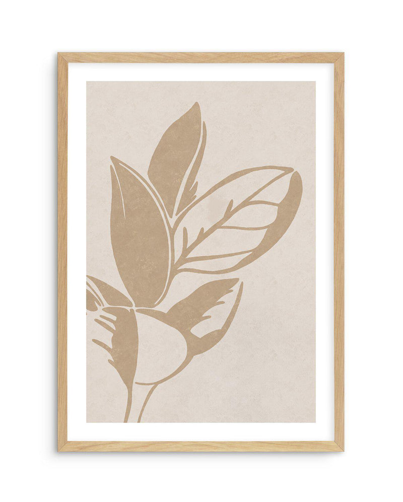 Tropic Palm in Beige Art Print-PRINT-Olive et Oriel-Olive et Oriel-A5 | 5.8" x 8.3" | 14.8 x 21cm-Oak-With White Border-Buy-Australian-Art-Prints-Online-with-Olive-et-Oriel-Your-Artwork-Specialists-Austrailia-Decorate-With-Coastal-Photo-Wall-Art-Prints-From-Our-Beach-House-Artwork-Collection-Fine-Poster-and-Framed-Artwork