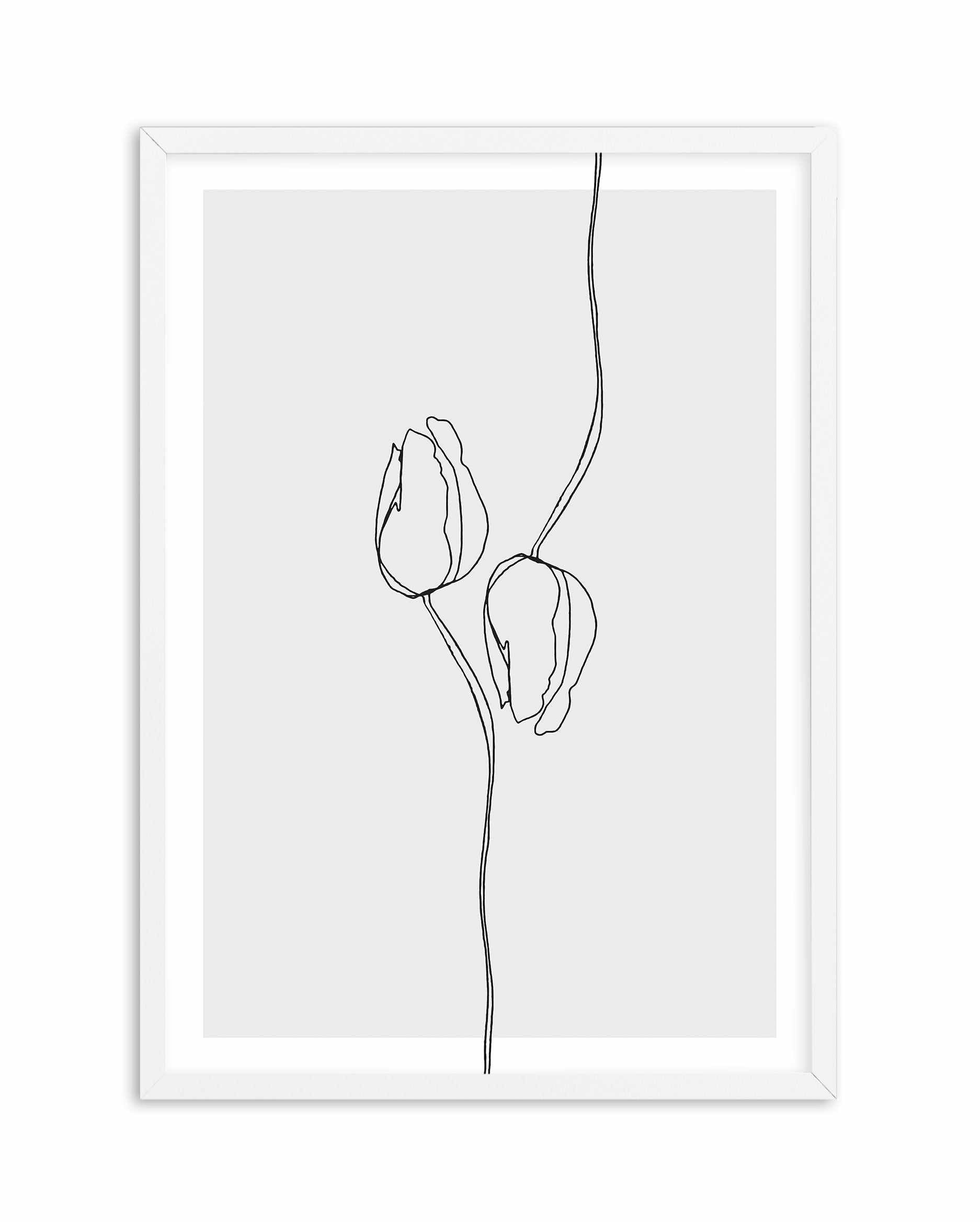 Tulip I | Illustration Art Print-PRINT-Olive et Oriel-Olive et Oriel-A5 | 5.8" x 8.3" | 14.8 x 21cm-White-With White Border-Buy-Australian-Art-Prints-Online-with-Olive-et-Oriel-Your-Artwork-Specialists-Austrailia-Decorate-With-Coastal-Photo-Wall-Art-Prints-From-Our-Beach-House-Artwork-Collection-Fine-Poster-and-Framed-Artwork