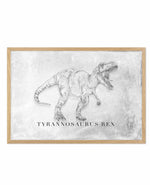 Tyrannosaurus Rex LS | Dinosaur Collection Art Print-PRINT-Olive et Oriel-Olive et Oriel-A5 | 5.8" x 8.3" | 14.8 x 21cm-Oak-With White Border-Buy-Australian-Art-Prints-Online-with-Olive-et-Oriel-Your-Artwork-Specialists-Austrailia-Decorate-With-Coastal-Photo-Wall-Art-Prints-From-Our-Beach-House-Artwork-Collection-Fine-Poster-and-Framed-Artwork