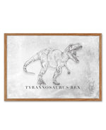 Tyrannosaurus Rex LS | Dinosaur Collection Art Print-PRINT-Olive et Oriel-Olive et Oriel-50x70 cm | 19.6" x 27.5"-Walnut-With White Border-Buy-Australian-Art-Prints-Online-with-Olive-et-Oriel-Your-Artwork-Specialists-Austrailia-Decorate-With-Coastal-Photo-Wall-Art-Prints-From-Our-Beach-House-Artwork-Collection-Fine-Poster-and-Framed-Artwork